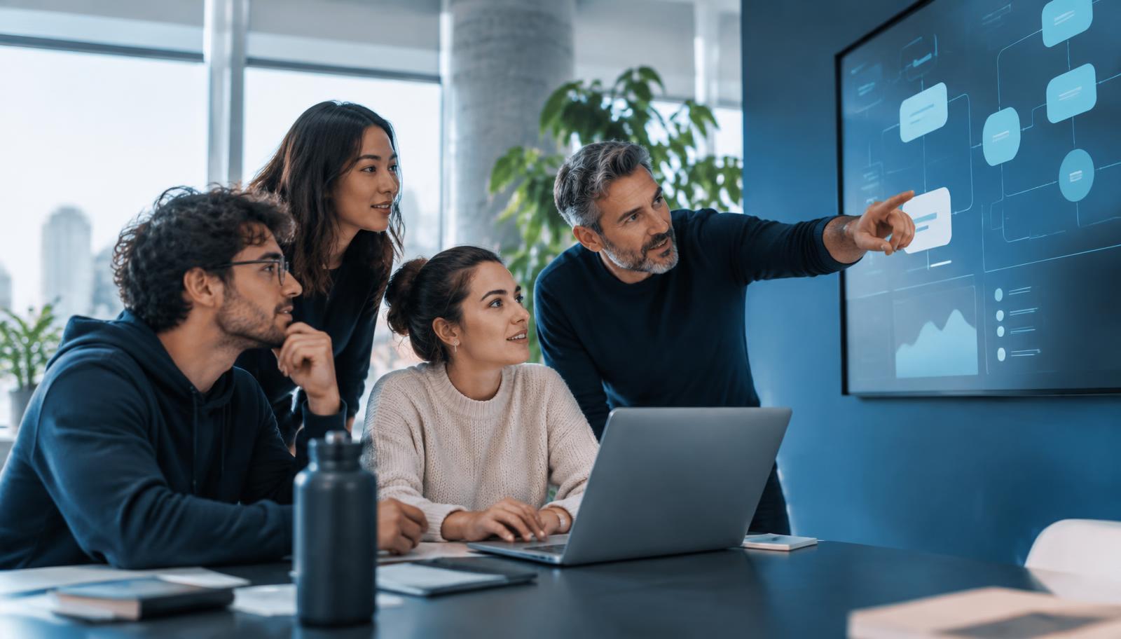 Équipe du hackathon concevant une extension BraindCode